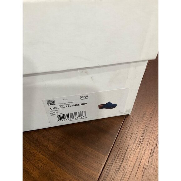 CHLOE Aurna Clogs in Denim 36 With Box Womens Jean Shoes Jean Slides Mules - Picture 14 of 16